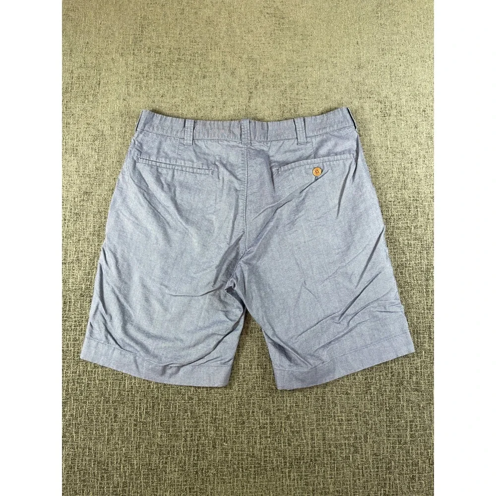 J.Crew Gramercy Mens Blue Micro Pattern Flat Front Shorts Size 32w 9 Inch Inseam